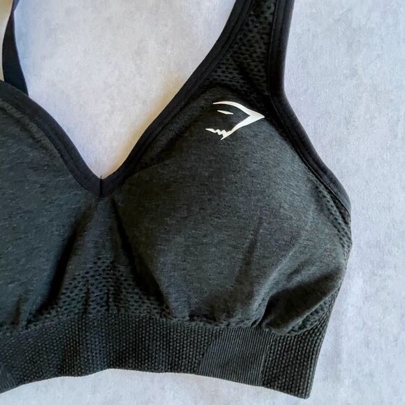 Gymshark Sports Bras Womens Size S 2 CT Black + Blue Adjustable Athletic Bras - Picture 4 of 12